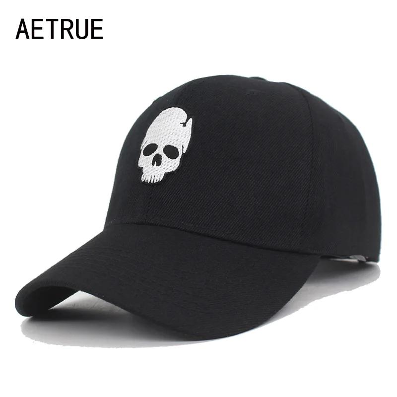 AETRUE-м ߱ ,   , ,  ,  , Casquette Gorras Skull Solid Hip hop Trucker Dad Hat Cap